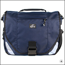 Spire Viro laptop messenger bag in Midnight blue/black